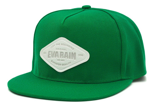 Gorra Snapback Negro Flat Gabardina Lisa Original Eva Rain®