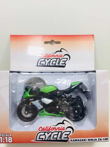 Miniatura Moto Kawasaki Ninja Zx-10r Verde Welly 1/18