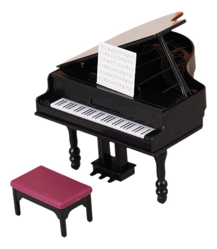 2 X 1/12 Casa De Muñecas Mini Piano De Cola Casa De