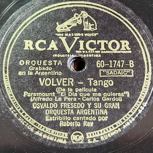 Pasta Osvaldo Fresedo Gran Orq Oscar Serpa Rca Victor C551