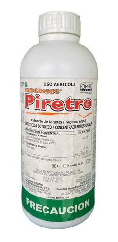 Progranic Piretro Insecticida Botánico Extracto Tagetes 1 Lt