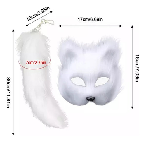 Set De Máscaras Therian Tail, Máscaras Fox E C