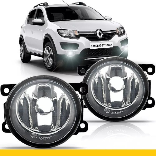 Par Farol Milha Sandero Stepway 2014 2015 2016 + Lampada