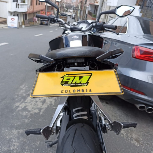 Base Portaplaca Abatible Motos + Direccionales Ojo Aguila