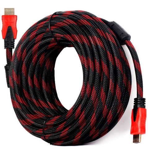 Cabo Hdmi 15 Metros Full Hd 3d 2.0 1080p Fibra Filtro Vídeo