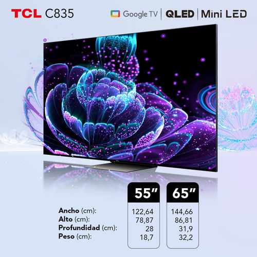 Imagen 11 de 12 de Qled 55 Tcl 55c835 Miniled 4k Hdr Smart Tv Google Tv