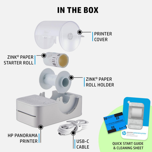 Impresora Hp Sprocket Panorama Instant Color Label Gris