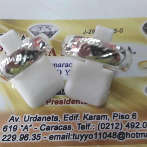 Aros De Boda En Plata Italiana 925