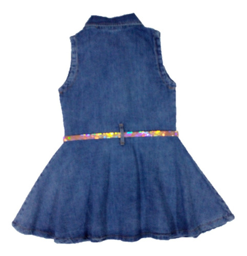 Imagen 2 de 2 de Vestido Jean De Niña Talla 4, 6, 8, 10, 12, 14