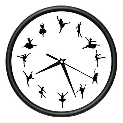 Ballet Reloj De Pared Tiempo Bailarín De La Bailarina D