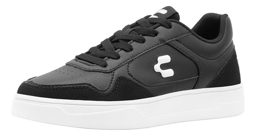 Tenis Urbano Charly Vulcanizado Para Mujer Negro Blanco