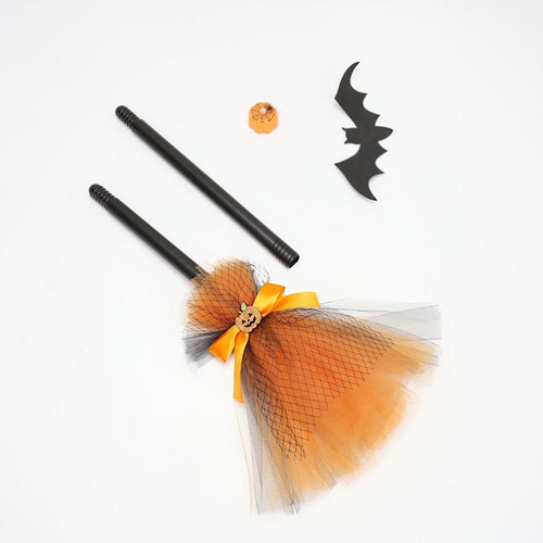 Escoba De De Halloween Escoba De Accesorios De Púrpura