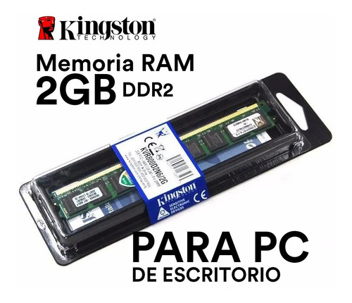 Imagen 2 de 3 de Memoria 2gb Ddr2 800 Kingston Pc Compatible 667 / 533 Nuevas