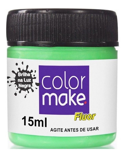 Tinta Líquida Facial Colormake Fluor Verde Neon - 15ml