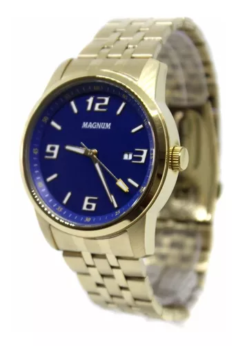 Relógio Magnum Masculino Dourado Automático MA35093A Prova d'água