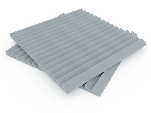 Placa Panel Acustico Premium Ignifugo Saw 30mm Espesor Gris