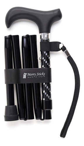 Merry Sticks Baston Plegable Ajustable De Disenador, Negro D
