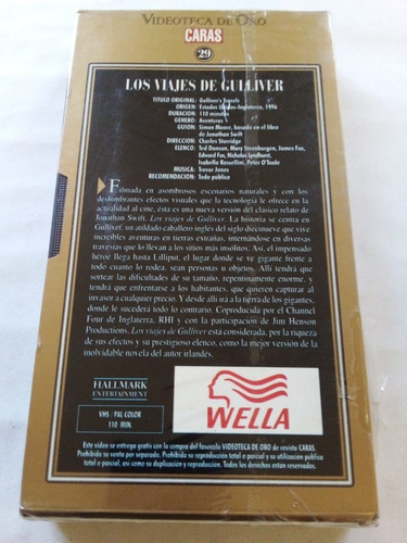 Imagen 2 de 2 de Los Viajes De Gulliver - Videoteca Oro Caras #29 Vhs