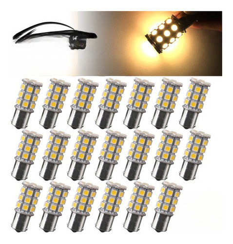 20 X Blanco Cálido 27 1156 Smd Rv Camper Trailer Bombillas L