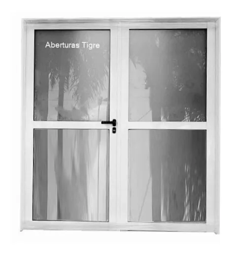comprar Puertas Aluminio Doble Hoja 180x200 Vidrio 4mm Envio Gratis