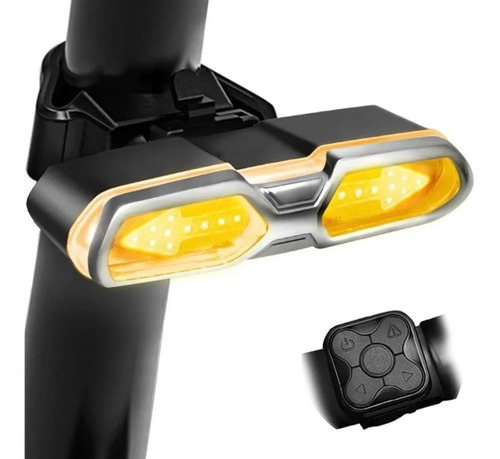 Faro Led Bicicleta Stop Y Giro Inalámbrico Recargable Usb 