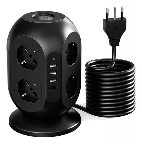 Regleta Multienchufe Chile (8 Enchufes + 3 Usb + 1 Usb C)
