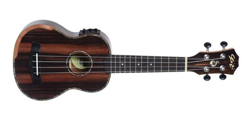 Imagem 2 de 7 de Ukulele Seizi Bora Bora Plus Soprano Elétrico Bag Ebony
