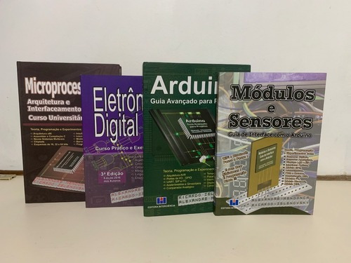 4 Livros Microp, Arduino, Sens, Eletrônica Digital. 15%desc 