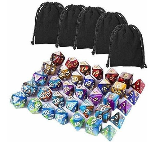 Dados Poliédricos De 35 Piezas, Dados De Dados De Juego Pol