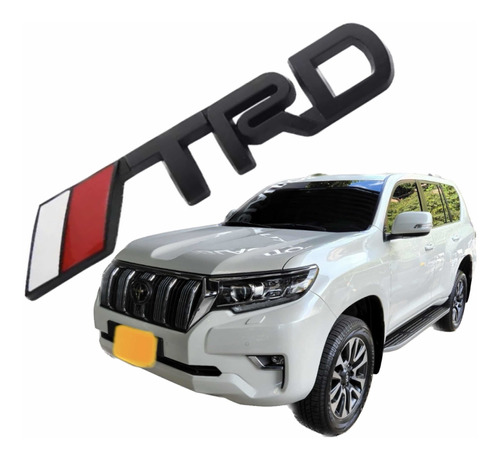 Emblema Trd Metálico 3d Negro Toyota Racing Accesorio Lujo