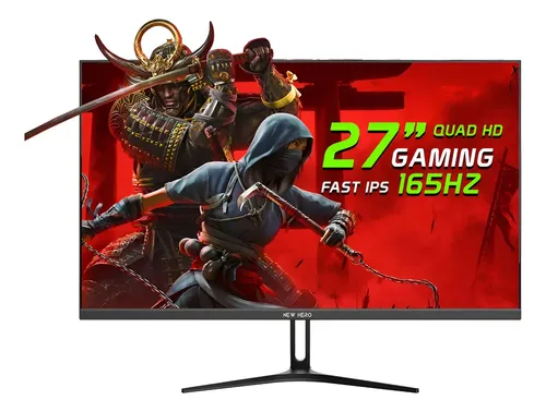 Monitor Gamer New Hero Titan 27 Ips Qhd 2k 165hz Hdmi E Dp Preto
