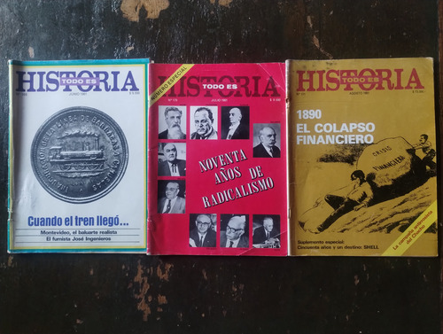 Revista Todo Es Historia Año 1981. Números Varios (Usado)
