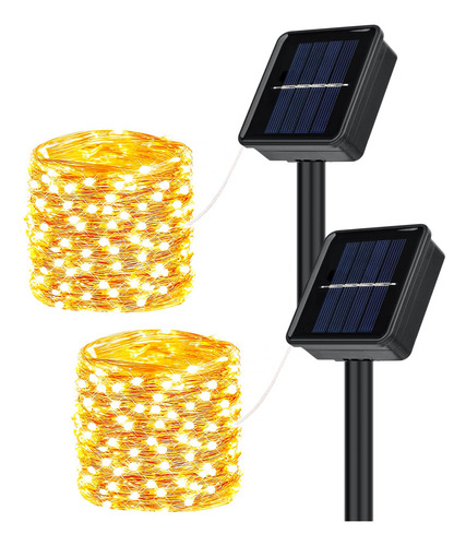 Guirnalda De Luces Led Solares De 20m 200led, Luces De