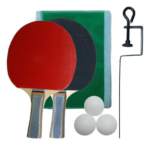 Jogo Ping Pong Kit Raquetes Rede E Bolinha Semi Profissional