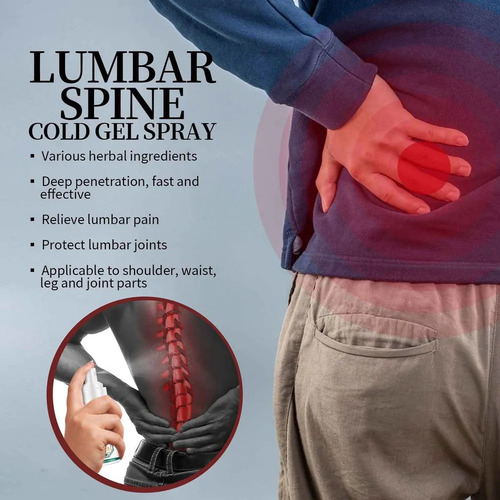 2 Unidades De Spray De Gel Frío Para La Columna Lumbar.