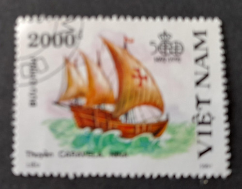 Sello Postal - Vietnam - Descubrimiento De América 1991