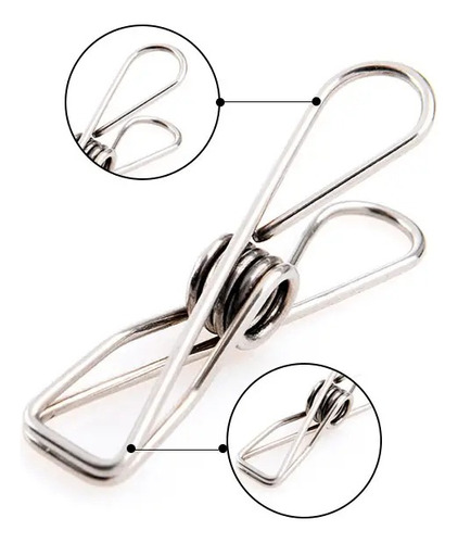 Kit 20 Un. Prendedor Pregador De Roupas Inox E Embalagens