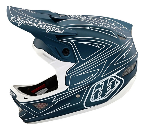 Casco De Bicicleta D3 Fiberlite Spiderstripe Azul Tld Talla M