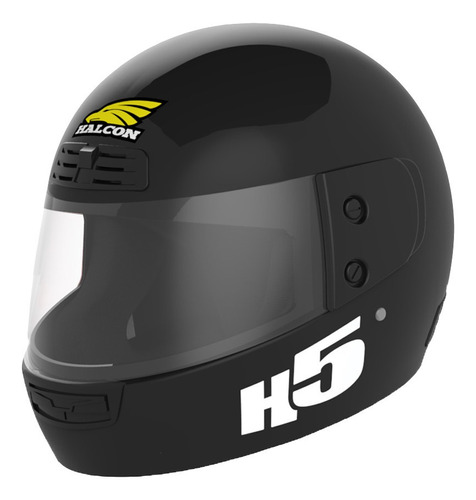 Casco Integral Halcon H5 Negro Brillante Xl-(62cm)