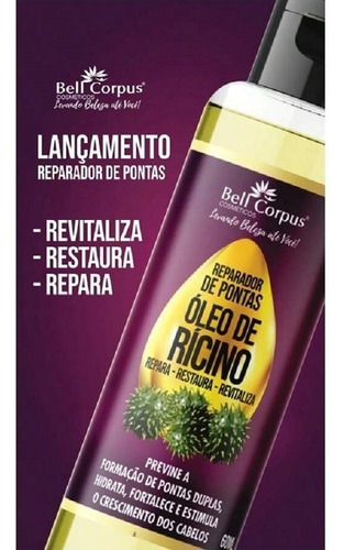 12 Tratamento Capilar Reparador D Pontas Óleo Rícino