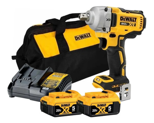 Chave De Impacto 2 Bateria 20v 5ah Dewalt 1/2 Dcf892 + Bolsa