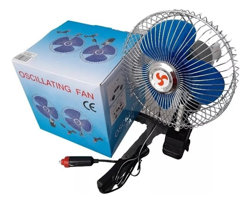 Ventilador Para Carro 12 V Potente 6 Pulagadas Giratorio