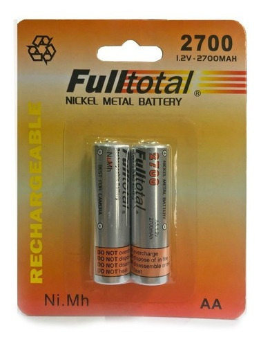 Imagen 3 de 8 de Kit Cargador P804 Usb +4 Pilas 2700 Full Total Aa Recargable