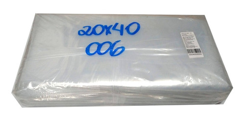 Saco Plástico Transparente 20x40 Esp.0,06 205 Un C/ 1kg Pe