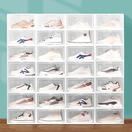 Imagen 4 de 4 de Organizador De Zapatos Caja Transparente Pack 4 Para Exhibir