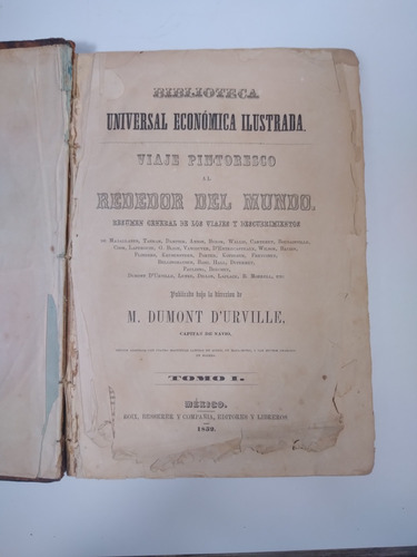 Viaje Pintoresco Alrededor Del Mundo, Libro Antiguo 1852