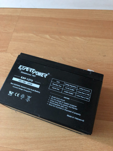 2 Batería Recargable Expertpower Estándar 12v 7ah Exp1270