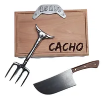 Comprar  Tabla Madera Asado Personalizada Hacha Inoxidable Garra 