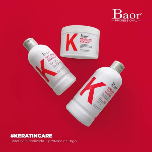 Baor Kit Keratin - Shampoo + Acondi. + Hair Mask