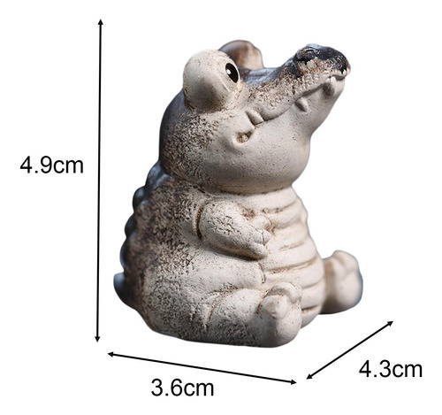 Cerâmica Jacaré Mini Chá Pet Estatueta Lembrança Kung Fu